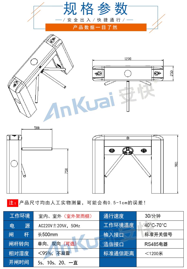 安快三輥閘302細節展示